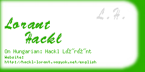 lorant hackl business card